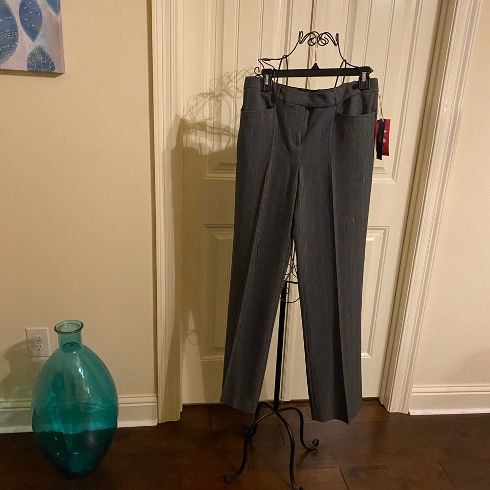 New w/ tags Tape Measure brand slacks w/ multi color threads throughout slacks.